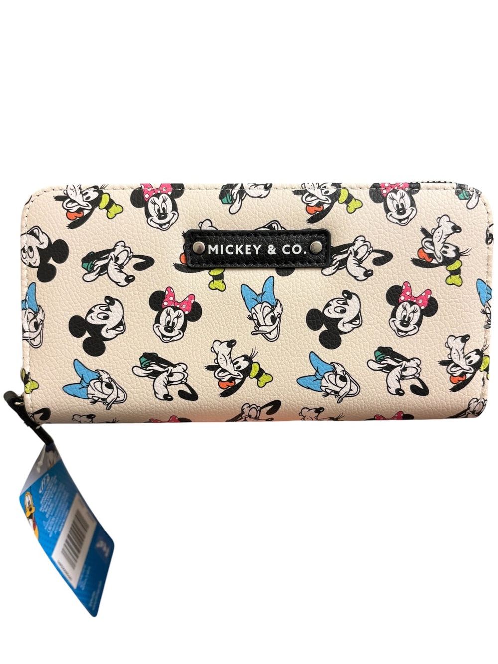 Cream Mickey & Friends Zip Around Wallet